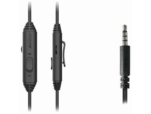 Наушники с микрофоном проводные A4Tech Fstyler FH100i черный (FH100I (STONE BLACK))